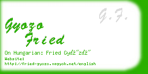 gyozo fried business card